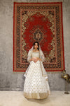 Festive Wear Lehenga Choli White in Net with Sequins Embroidery And Dupatta