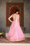 Festive Wear Lehenga Choli Pink in Net with Sequins Embroidery And Dupatta