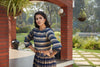Elegant Navy Blue Imported Fabric fancy Crop Top Lehenga