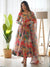 Elegant Tabby Organza Silk Anarkali Set – Fully Stitched with Dupatta & Pant