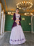 Lavender Georgette Semi-Stitched Lehenga for Women Thread with Sequence Embroidered Work