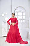 Rani Pink Net Lehenga with Thread & Sequence Embroidery