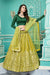 Florance Green Georgette Lehenga with Gota Patti & Pigment Foil Printed Work