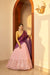 Pink Georgette Lehenga with Embellished Mukaish & Multi-Color Weaving Fabric
