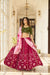Deep Pink Georgette Lehenga with Thread & Sequin Embroidery and Shibori Work