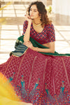 Deep Pink Georgette Lehenga with Thread & Sequin Embroidery