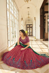 Deep Pink Georgette Lehenga with Thread & Sequin Embroidery