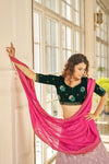 Dusty Pink Georgette Lehenga with Sequin Embroidery