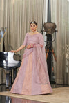 Pink & Peach Art Silk Lehenga with Thread & Sequin Embroidery