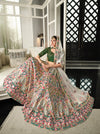 White Silk Lehenga with Thread & Sequins Embroidered Work