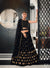 Navy Blue Georgette Lehenga with Thread & Sequins Embroidered Work