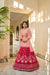 Peach Art Silk Lehenga with Thread, Sequence & Mirror Work