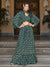 Green Georgette Stitched Lehenga with Metallic Foil Work & Koti Style Jacket