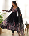 Exquisite Pure Organza Silk Anarkali Set with Dupatta & Pant – A Perfect Festive Ensemble