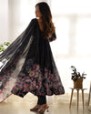 Exquisite Pure Organza Silk Anarkali Set with Dupatta & Pant – A Perfect Festive Ensemble