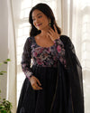 Exquisite Pure Organza Silk Anarkali Set with Dupatta & Pant – A Perfect Festive Ensemble