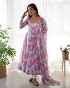 Elegant Lightweight Anarkali Set in Pure Soft Organza Silk – Perfect for Festivities & Weddings