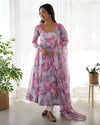 Elegant Lightweight Anarkali Set in Pure Soft Organza Silk – Perfect for Festivities & Weddings