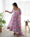 Elegant Lightweight Anarkali Set in Pure Soft Organza Silk – Perfect for Festivities & Weddings