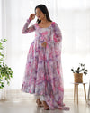 Elegant Lightweight Anarkali Set in Pure Soft Organza Silk – Perfect for Festivities & Weddings