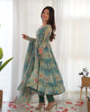 Elegant Organza Silk Anarkali Set – Lightweight & Perfect for Summer Festivities