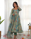 Elegant Organza Silk Anarkali Set – Lightweight & Perfect for Summer Festivities