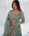 Elegant Organza Silk Anarkali Set – Lightweight & Perfect for Summer Festivities