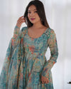 Elegant Organza Silk Anarkali Set – Lightweight & Perfect for Summer Festivities