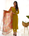 Elegant Viscose Straight Fit Kurta Set – Office & Summer Wear with Dupatta