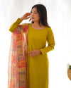 Elegant Viscose Straight Fit Kurta Set – Office & Summer Wear with Dupatta