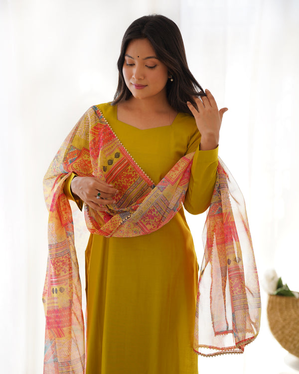 Elegant Viscose Straight Fit Kurta Set – Office & Summer Wear with Dupatta