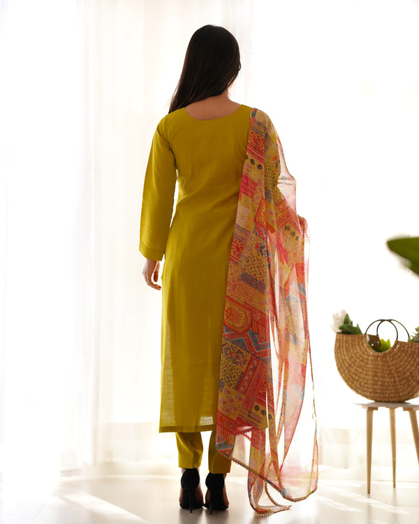 Elegant Viscose Straight Fit Kurta Set – Office & Summer Wear with Dupatta