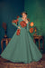 Pista Green Georgette Semi-Stitched Gown – Elegant & Graceful