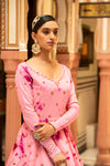 Pink Cotton Gown with Shibori Print & Sequin Embroidery – Grace & Elegance