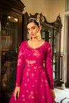 Rani Cotton Shibori Print Semi-Stitched Gown – Elegant & Comfortable