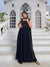 Georgette Gown with Thread and Sequence Embroidered Work