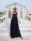 Georgette Gown with Thread and Sequence Embroidered Work