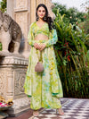 Florescence Silk Salwar Kameez Printed Work And Matching Silk Dupatta