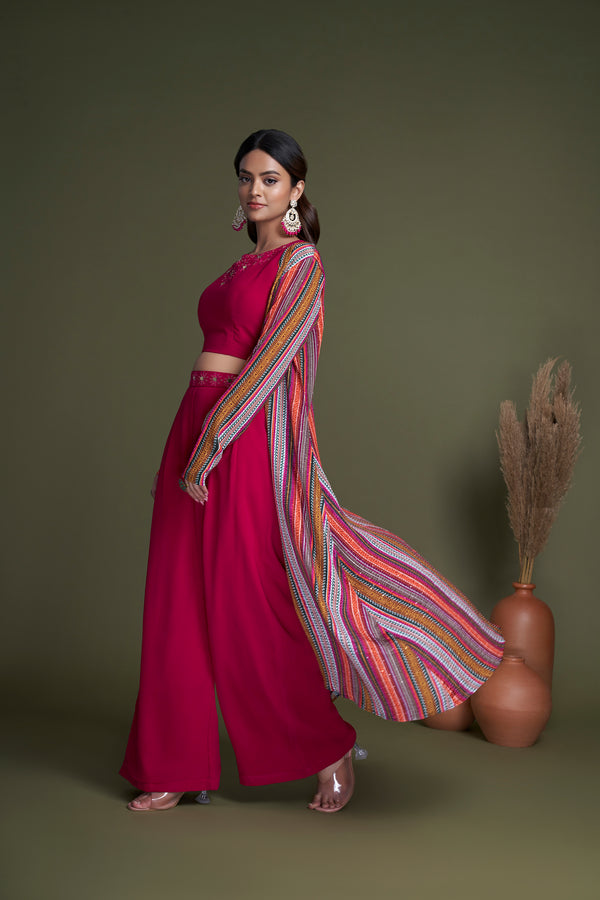 Elegant Georgette Salwar Kameez with Embroidered & Mirror Work