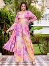 Purple Silk Salwar Kameez Printed Plazza per