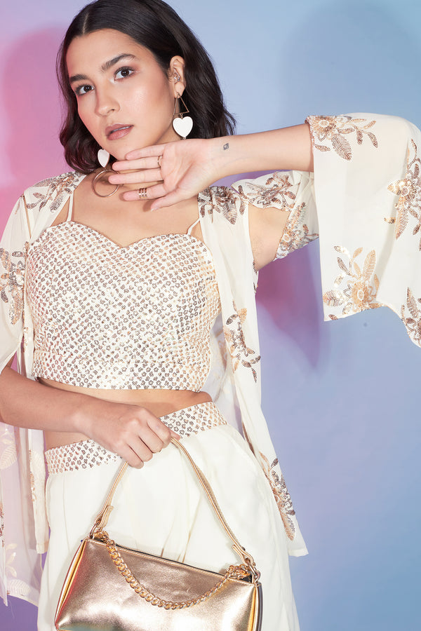 Elegant Off White Georgette Salwar Kameez Timeless Grace