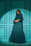 Pista Green Georgette Stitched Lehenga with Sequence Embroidery Work