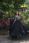 Faux Blooming Gown with Sequins Embroidered Dupatta A Perfect Blend of Elegance & Tradition