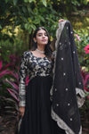 Faux Blooming Gown with Sequins Embroidered Dupatta A Perfect Blend of Elegance & Tradition