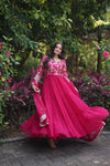 Faux Blooming Gown with Sequins Embroidered Dupatta A Perfect Blend of Elegance & Tradition