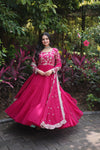 Faux Blooming Gown with Sequins Embroidered Dupatta A Perfect Blend of Elegance & Tradition