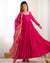 Graceful Roman Silk Chanderi Anarkali Suit – Luxurious Festive & Wedding Wear