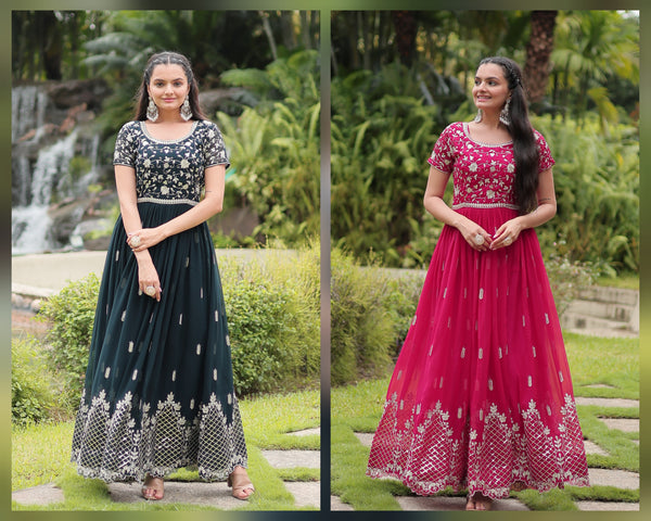 Premium Designer Readymade Gown Collection sequins embroidery