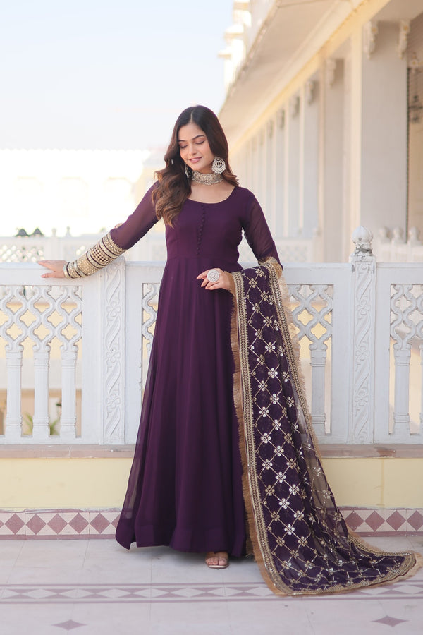 PREMIUM GOWN WITH DUPATTA – ELEGANCE REDEFINED