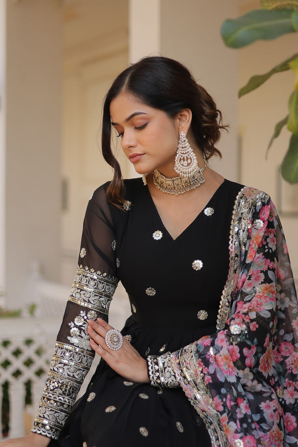 Premium Designer Readymade Gown CollectionZari and Sequin embroidery